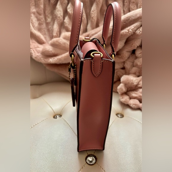 NEW Disney X Coach Blush Multi Leather Mini Tote Ice Skate Motif Mickey & Minnie - Picture 12 of 16